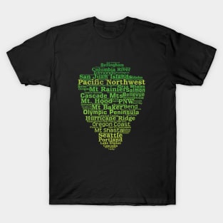 Pacific Northwest Word List Cloud T-Shirt